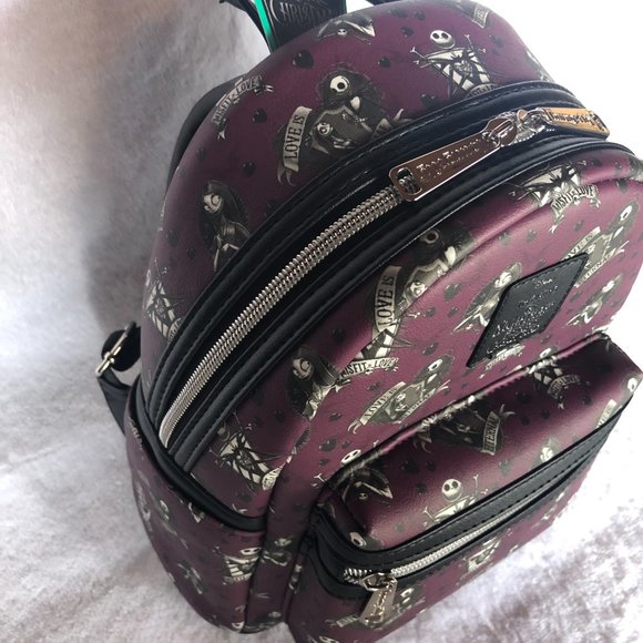 NWT Loungefly Disney NBC The Nightmare Before Christmas Lovers Jack Sally Heart - Picture 4 of 5